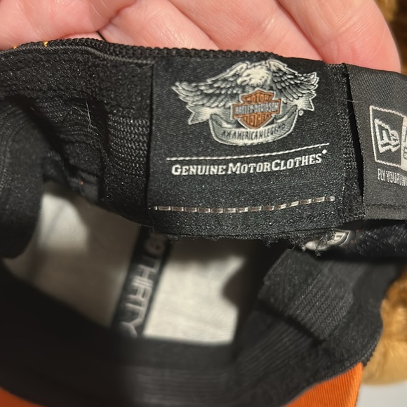 Harley-Davidson Black and Orange Cap EUC main image 5
